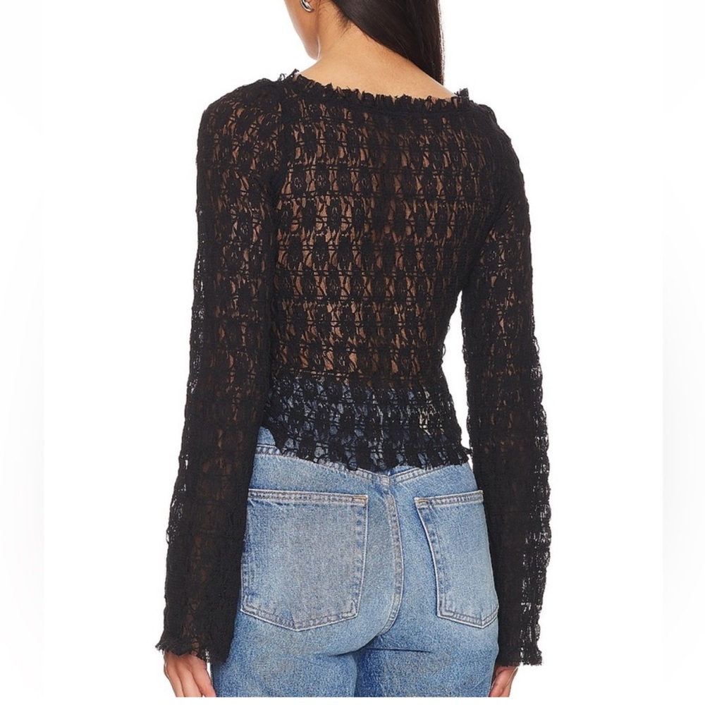 Free People Madison Top in Black Sz Medium - Picture 2 of 13
